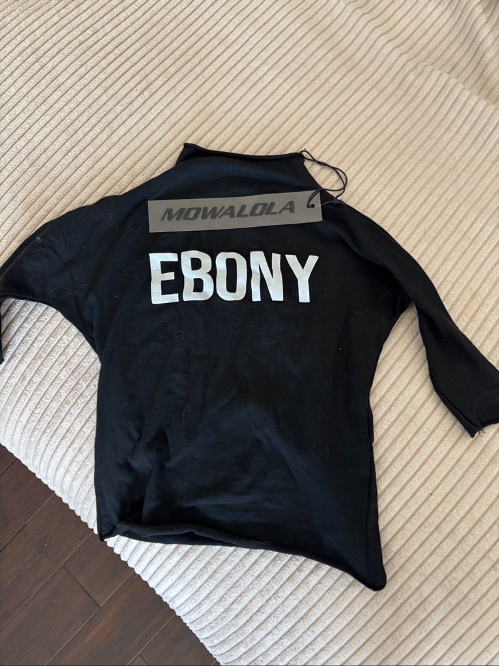 Mowalola Black 'EBONY' Graphic Top